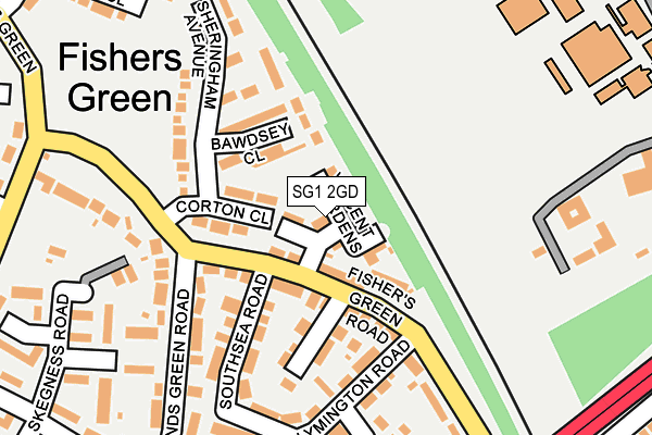 SG1 2GD map - OS OpenMap – Local (Ordnance Survey)
