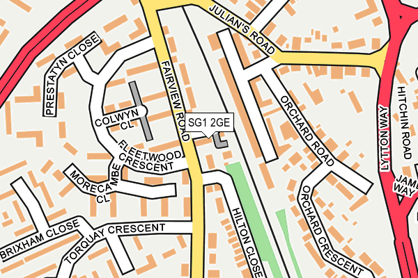SG1 2GE map - OS OpenMap – Local (Ordnance Survey)