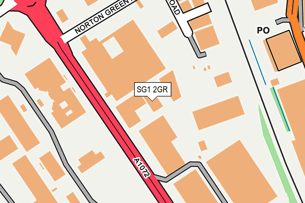 SG1 2GR map - OS OpenMap – Local (Ordnance Survey)