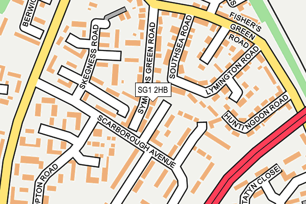 SG1 2HB map - OS OpenMap – Local (Ordnance Survey)