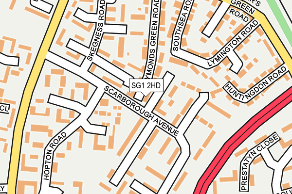 SG1 2HD map - OS OpenMap – Local (Ordnance Survey)