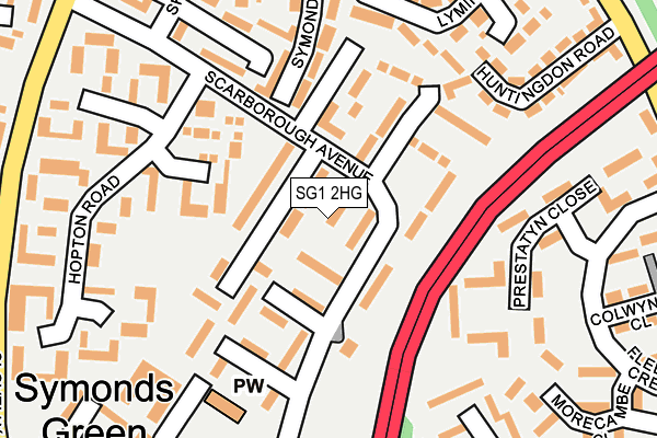 SG1 2HG map - OS OpenMap – Local (Ordnance Survey)