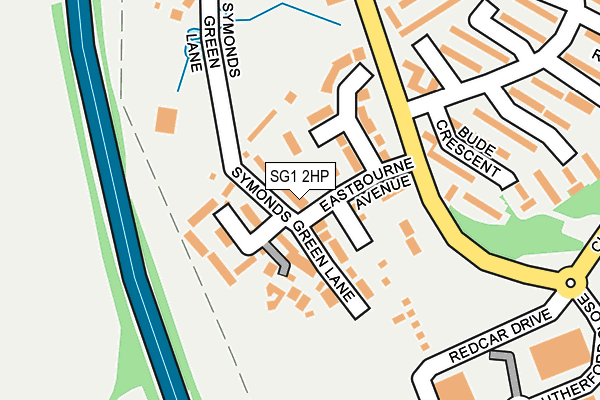 SG1 2HP map - OS OpenMap – Local (Ordnance Survey)
