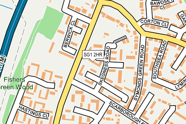 SG1 2HR map - OS OpenMap – Local (Ordnance Survey)