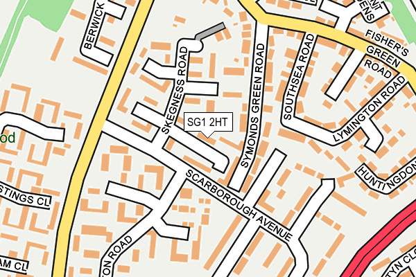 SG1 2HT map - OS OpenMap – Local (Ordnance Survey)