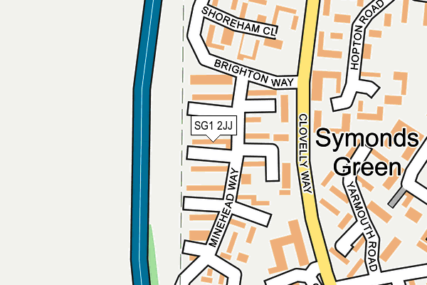 SG1 2JJ map - OS OpenMap – Local (Ordnance Survey)