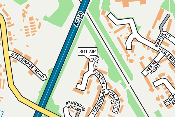 SG1 2JP map - OS OpenMap – Local (Ordnance Survey)