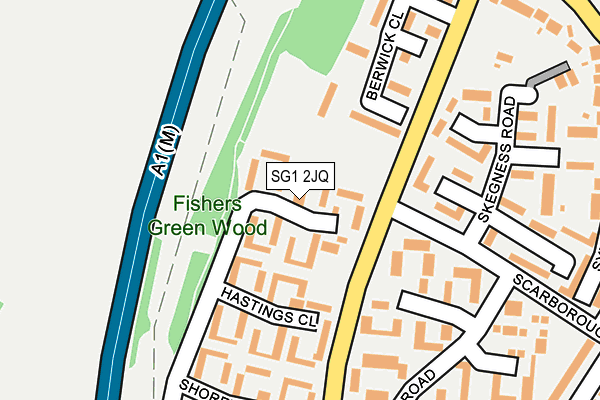 SG1 2JQ map - OS OpenMap – Local (Ordnance Survey)