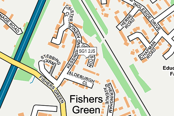 SG1 2JS map - OS OpenMap – Local (Ordnance Survey)