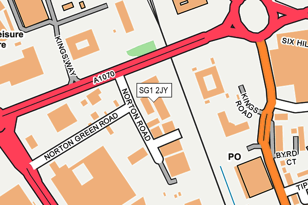 SG1 2JY map - OS OpenMap – Local (Ordnance Survey)
