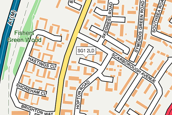 SG1 2LD map - OS OpenMap – Local (Ordnance Survey)