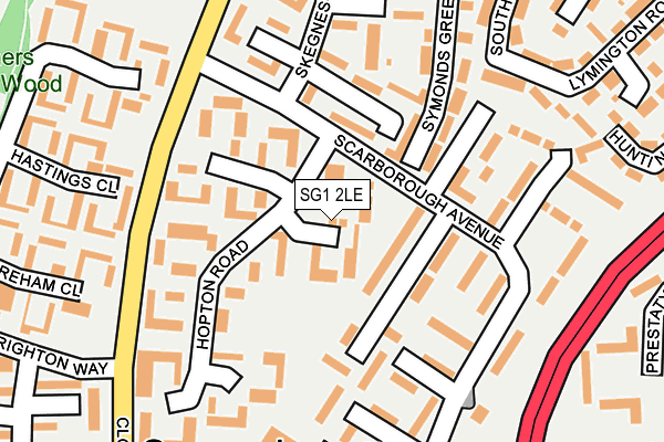 SG1 2LE map - OS OpenMap – Local (Ordnance Survey)