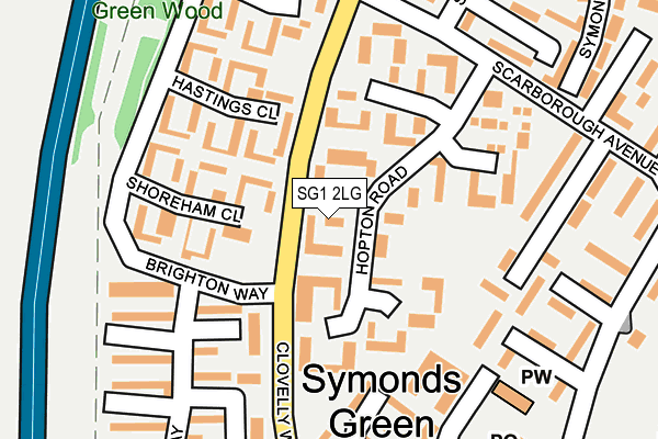 SG1 2LG map - OS OpenMap – Local (Ordnance Survey)