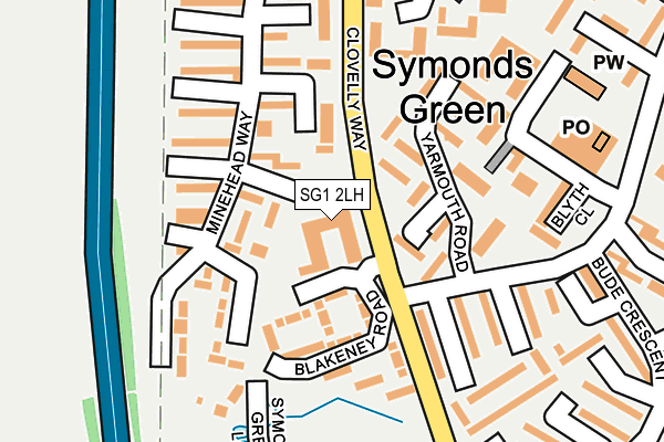 SG1 2LH map - OS OpenMap – Local (Ordnance Survey)