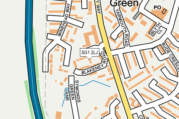 SG1 2LJ map - OS OpenMap – Local (Ordnance Survey)