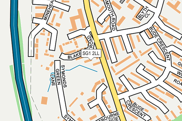 SG1 2LL map - OS OpenMap – Local (Ordnance Survey)