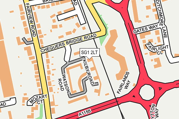 SG1 2LT map - OS OpenMap – Local (Ordnance Survey)