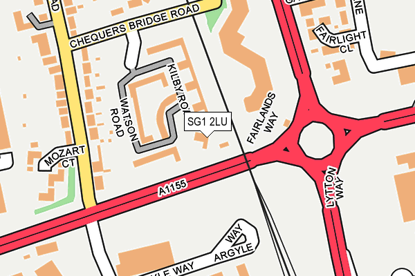 SG1 2LU map - OS OpenMap – Local (Ordnance Survey)