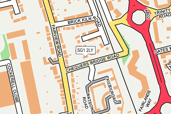 SG1 2LY map - OS OpenMap – Local (Ordnance Survey)