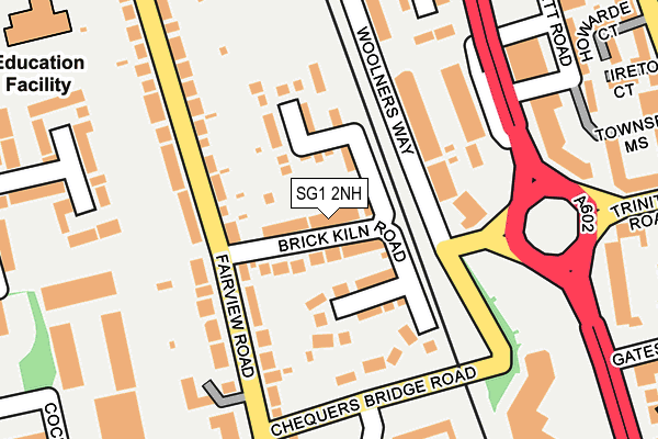 SG1 2NH map - OS OpenMap – Local (Ordnance Survey)