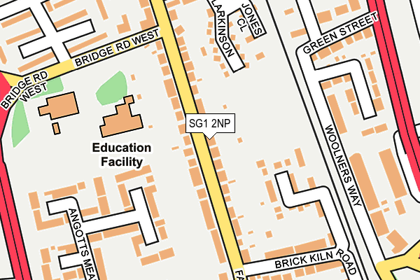 SG1 2NP map - OS OpenMap – Local (Ordnance Survey)