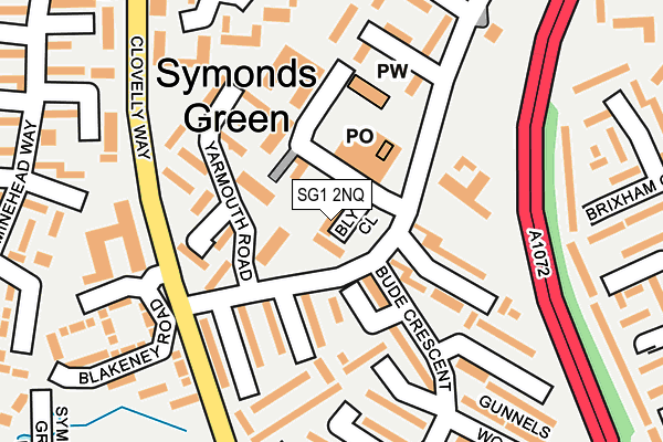 SG1 2NQ map - OS OpenMap – Local (Ordnance Survey)