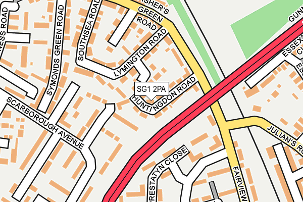 SG1 2PA map - OS OpenMap – Local (Ordnance Survey)