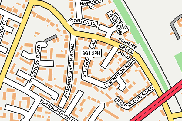 SG1 2PH map - OS OpenMap – Local (Ordnance Survey)