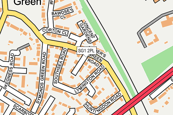 SG1 2PL map - OS OpenMap – Local (Ordnance Survey)