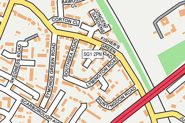 SG1 2PN map - OS OpenMap – Local (Ordnance Survey)