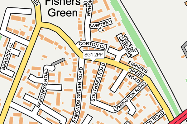 SG1 2PP map - OS OpenMap – Local (Ordnance Survey)