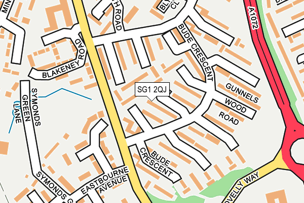 SG1 2QJ map - OS OpenMap – Local (Ordnance Survey)