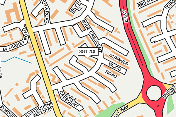 SG1 2QL map - OS OpenMap – Local (Ordnance Survey)