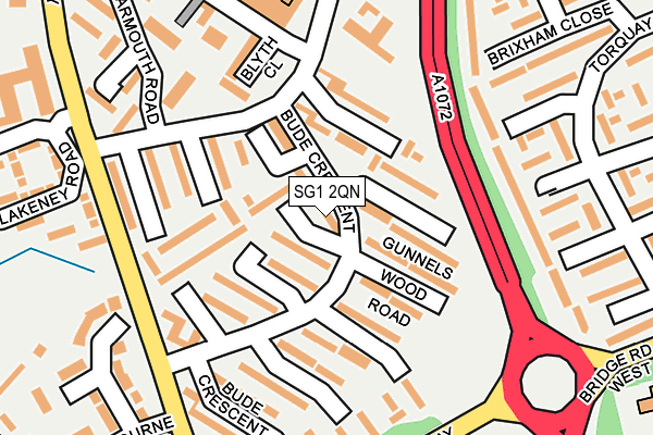 SG1 2QN map - OS OpenMap – Local (Ordnance Survey)