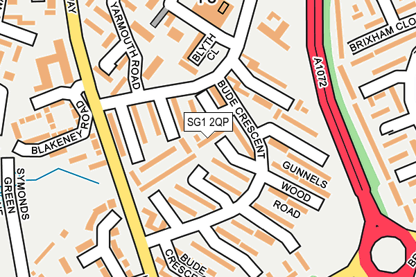 SG1 2QP map - OS OpenMap – Local (Ordnance Survey)