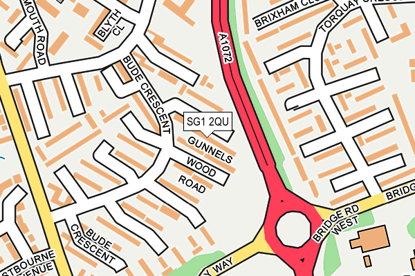 SG1 2QU map - OS OpenMap – Local (Ordnance Survey)