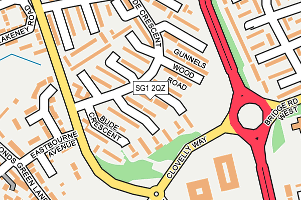 SG1 2QZ map - OS OpenMap – Local (Ordnance Survey)