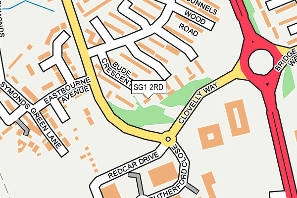 SG1 2RD map - OS OpenMap – Local (Ordnance Survey)