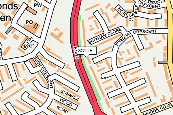 SG1 2RL map - OS OpenMap – Local (Ordnance Survey)