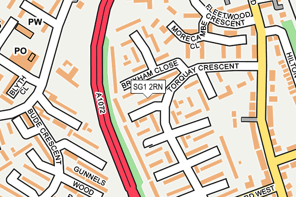 SG1 2RN map - OS OpenMap – Local (Ordnance Survey)