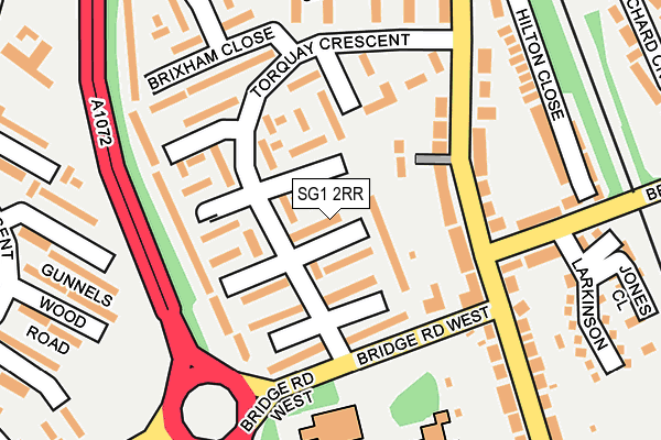 SG1 2RR map - OS OpenMap – Local (Ordnance Survey)