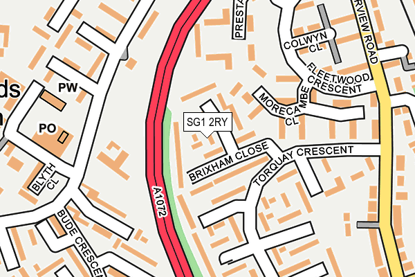 SG1 2RY map - OS OpenMap – Local (Ordnance Survey)