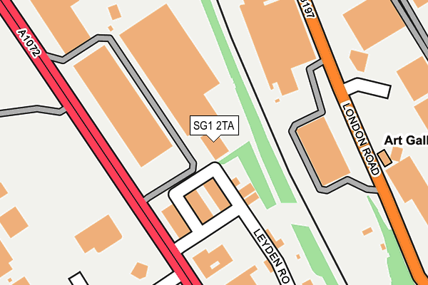 SG1 2TA map - OS OpenMap – Local (Ordnance Survey)