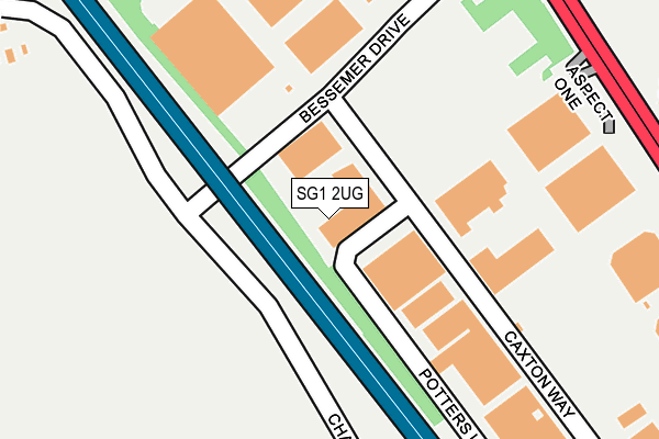SG1 2UG map - OS OpenMap – Local (Ordnance Survey)