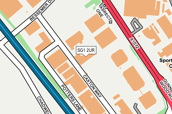 SG1 2UR map - OS OpenMap – Local (Ordnance Survey)