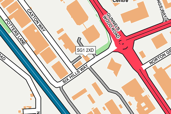 SG1 2XD map - OS OpenMap – Local (Ordnance Survey)