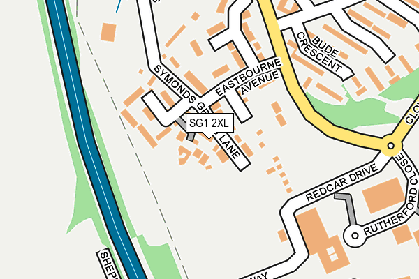 SG1 2XL map - OS OpenMap – Local (Ordnance Survey)