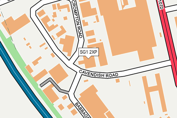 SG1 2XP map - OS OpenMap – Local (Ordnance Survey)