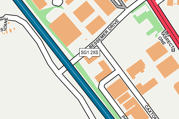 SG1 2XS map - OS OpenMap – Local (Ordnance Survey)