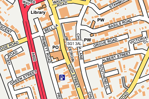 SG1 3AL map - OS OpenMap – Local (Ordnance Survey)